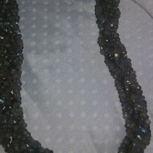 Multi strand laboridite necklace